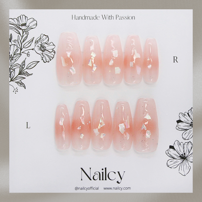 Uñas Press-On Cream Rose Foto de Producto