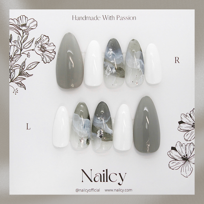 Uñas Press-On Tint Grey Foto de Producto