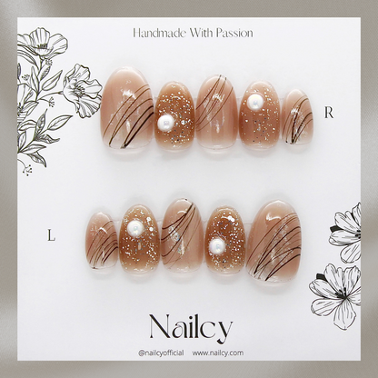 Uñas Press-On Natural Pearl Foto de Producto