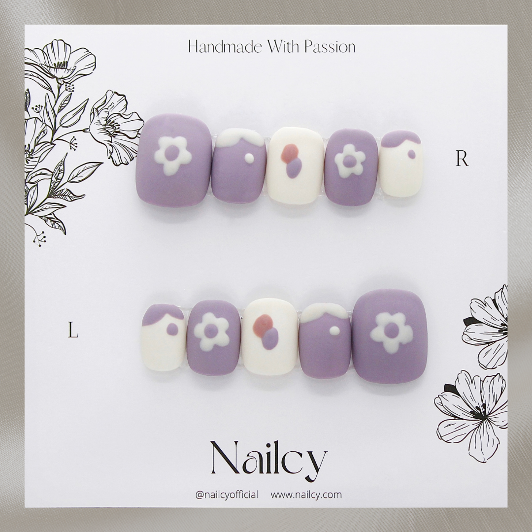 Uñas Press-On Purple Mosaic Foto de Producto