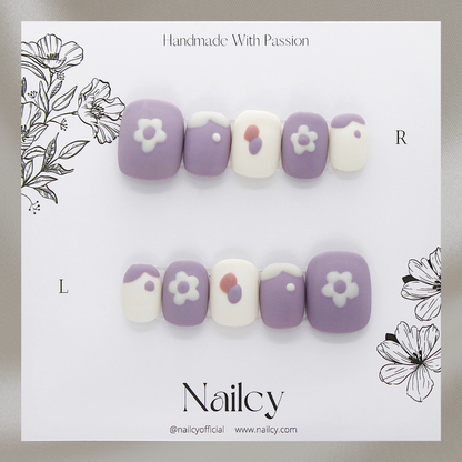Uñas Press-On Purple Mosaic Foto de Producto